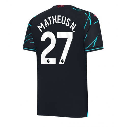 Fotbalové Dres Manchester City Matheus Nunes #27 Alternativní 2023-24 Krátký Rukáv